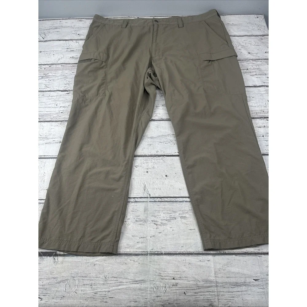 Duluth Trading Cargo Pants Mens 48x30 Light Weight Tan/Light Brown